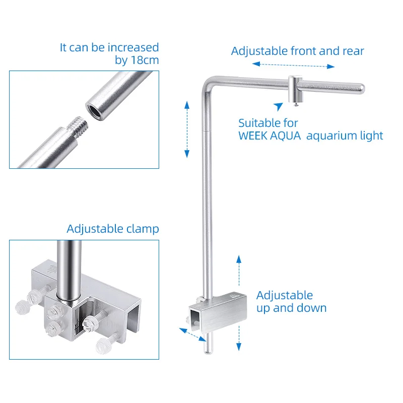 週アクアライトスタンドユニバーサルアルミ合金水族館 LED  - Aquarium Plant Holder のレビューと価格