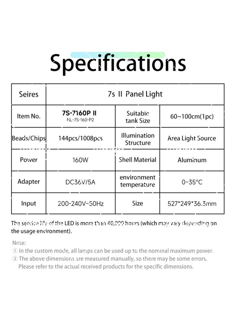水槽用LEDライト 160W RGB フルスペクトル WIF - Aquarium Planting のレビューと価格