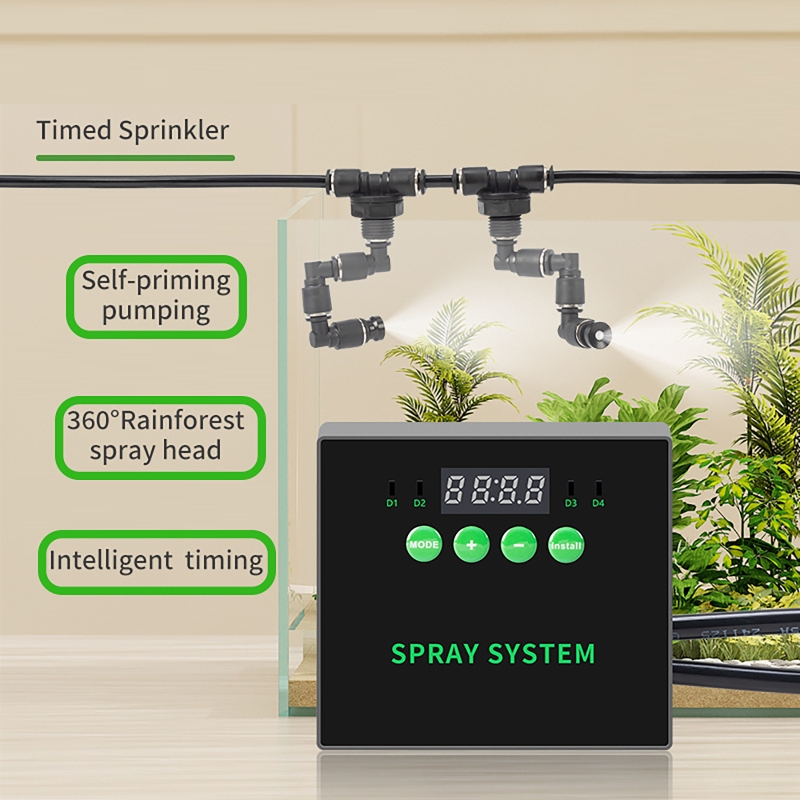水植物水族館熱帯雨林水槽植物タイミングスプレーヤー爬虫類加湿 - Planted Aquarium Tank Kit のレビューと価格